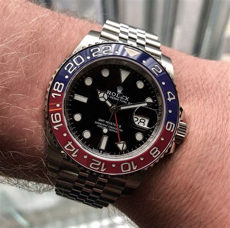 pepsi rolex on wrist|Rolex gmt Pepsi bezel.